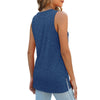 MOSHU Summer Womens Tank Tops Sleeveless Graphic Print Shirts for Women Casual Side Slit Tunic Tops