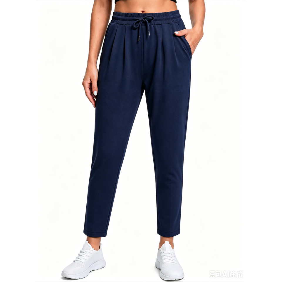 Fantaslook Women Joggers Pants High Waisted Drawstring Tapered Sweatpants Pleated Workout Lounge Pants with Pockets