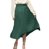 Fantaslook Midi Pleated Skirts for Women Polka Dot Swing High Waist Maxi Skirt with Pockets Dresses