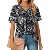 Fantaslook Womens Tops Dressy Blouses V Neck Short Sleeve Tunic Tops Casual Work Shirts