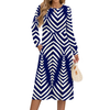 Fantaslook Long Sleeve Midi Dresses for Women Casual Floral Dress Flowy Fall Dresses with Pockets