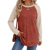 Fantaslook Color Block Long Sleeve Shirts for Women Lightweight Fall Sweaters Dressy Casual Tunic Tops