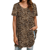 Fantaslook Plus Size Womens Tunic Tops Short Sleeve Casual Floral Shirts Swing Flare Dressy Blouses