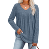 Fantaslook Long Sleeve Shirts for Women V Neck Lightweight Sweaters Casual Fall Tunic Tops Fashion Spring Clothes