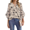 Fantaslook Blouses for Women 3/4 Ruffle Sleeve Summer Tops V Neck Business Work Blouse Dressy Casual Shirts