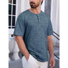 GENTS BLISS Short Sleeve Henley Men Shirts Crew Neck T-shirts for Men Casual Printed Face Shirts for Men