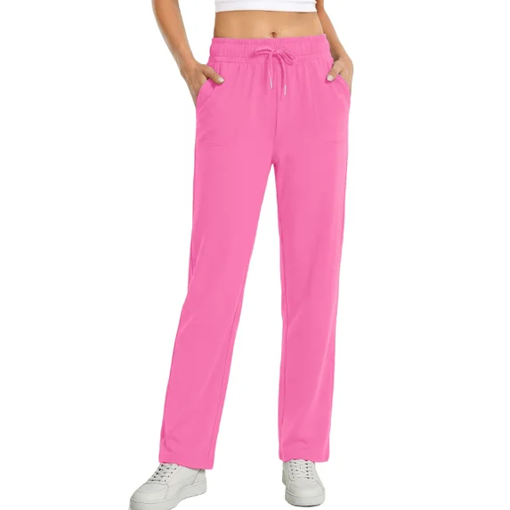 Fantaslook Womens Pants Stretch Knit Casual Lounge Pants Drawstring Athletic Work Pants with Pockets