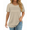 Fantaslook Women Blouses Dressy Casual Summer Short Sleeve Shirts Crew Neck Pleated Tunic Tops
