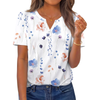 Fantaslook Womens Blouses Dressy Casual Tops Summer Short Sleeve V Neck Shirts Business Work Blouses
