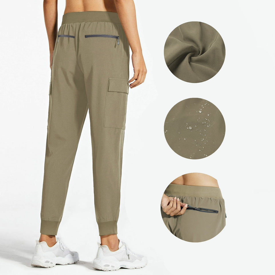 Rosvigor Women Cargo Hiking Pants Lightweight Joggers Women Workout Pants Outdoor Quick Dry Lounge Trousers
