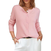 Fantaslook Button Down Cardigans for Women Crew Neck Lightweight Sweater Business Casual Knit Tops