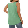 MOSHU Plus Size Tank Tops for Women Henley Sleeveless Shirts Summer Button Down Womens Tops