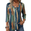 Fantaslook 3/4 Length Sleeve Womens Tops Dressy Casual Boho Blouses V Neck Pleated Tunic Tops Work Shirts