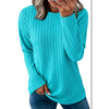 Fantaslook Textured Tops for Women Crew Neck Long Sleeve Shirts Fall Blouses Casual Basic Tee
