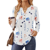 Fantaslook V Neck Henley Blouses for Women Dressy Fall Tops Long Sleeve Shirts Fashion Clothes