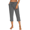 Fantaslook Women Capri Pants High Waisted Drawstring Summer Yoga Pants Workout Cropped Joggers Lounge Pants with Pockets