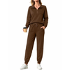 Fantaslook Womens 2 Piece Outfits Sets Lapel Half Zip Sweatsuits Casual Jogger Lounge Sets Fall Tracksuit with Pockets