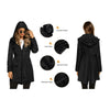 Rosvigor Womens Lightweight Raincoat Waterproof Jackets Woman Long Windbreaker Hooded Jacket with Pockets