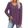Fantaslook Long Sleeve Shirts for Women V Neck Lightweight Sweaters Casual Fall Tunic Tops Fashion Spring Clothes