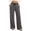 Fantaslook Womens Wide Leg Pants High Waist Drawstring Casual Lounge Pant Soft Stretchy Flowy Palazzo Pants with Pockets for Daily Work Travel