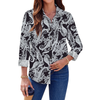 Fantaslook Womens Button Down Shirts Boho Floral Printed Long Sleeve Blouses Business Work Shirt Dressy Casual Loose Tops