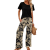Fantaslook Two Piece Sets for Women Summer Vacation Outfits Boho Lounge Sets Beach Airport Travel Matching Clothing